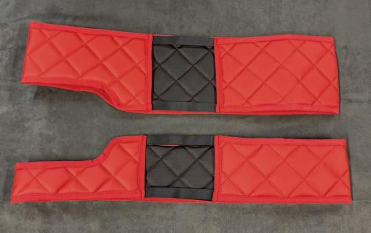 Sitzsockelverkleidung aus Kunstleder für Volvo FH4, FH5 Beifahrersitz drehbar, rot-matt, Umr. rot 