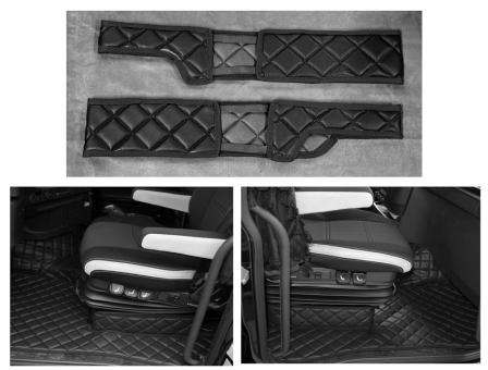 Sitzsockelverkleidung aus Kunstleder für Volvo FH4, FH5, schwarz-matt, umr. schwarz 