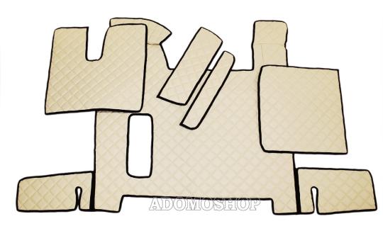 Kunstlederfußmatten für Man TGX ab 2018 beige 