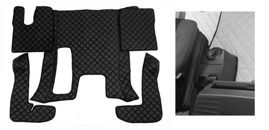 Kunstlederfußmatten für Man TGS und TGL ab 2007 bis 2018, Automatik, schwarz 