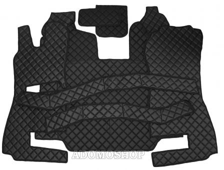 Fussmatten aus Kunstleder für Scannia R ab 2013 mit neuem Recarositz in schwarz klappbar 