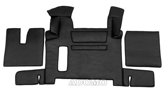 Kunstlederfußmatten für Man TGX 2018 - 2020 schwarz - glatt, Umr. schwarz 