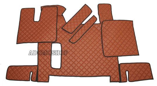 Kunstlederfußmatten für Man TGX ab 2018 braun-matt 