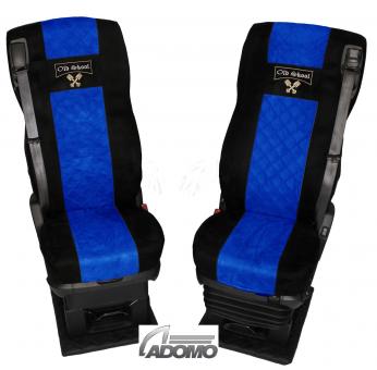 Adomo LKW-Shop, Sitzbezüge für Daf ab 2021 Xf XG XG+, schwarz-blau, Old  Skool, luftgefedert