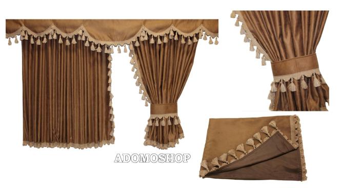 Scania S ab 2017 Gardinen, braun-beige 