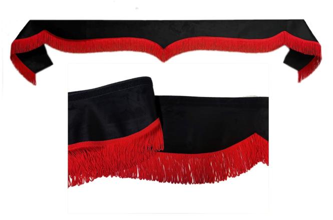 Frontscheibenborde in schwarz-rot für Man Scania Volvo Mercedes Iveco Daf Renault 