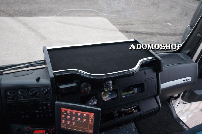 Lkw Mittelablage für MAN TGA, breites Fahrerhaus schwarz 