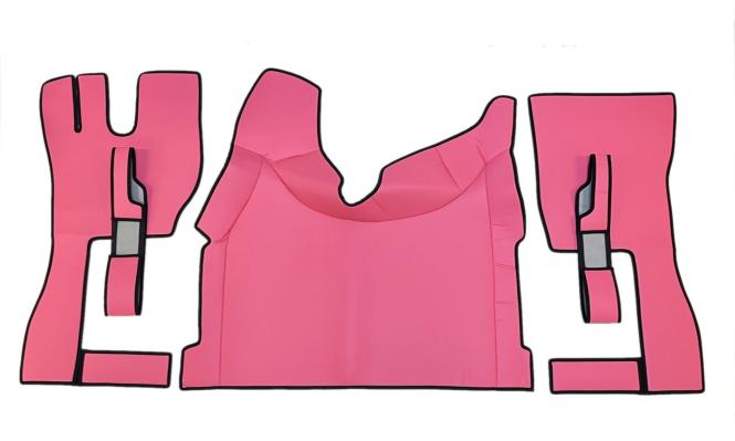 Kunstleder Fußmattenset für Volvo FH Aero FH5 FH4 in pink glatt 