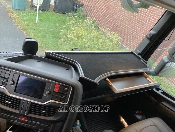 Beifahrertisch für Iveco S-WAY und  Hi-Way, Schublade, schwarz 