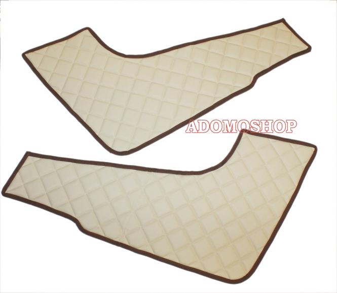 Türverkleidung für Volvo FH4, FH5 Kunstleder in beige-matt, umr. braun 