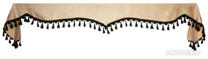 Frontscheibenborde in beige-schwarz für Man Scania Volvo Mercedes Iveco Daf Renault, Spitz 