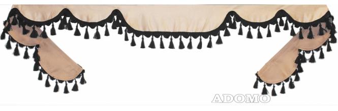 Frontscheibenborde in beige-schwarz für Man Scania Volvo Mercedes Iveco Daf Renault 