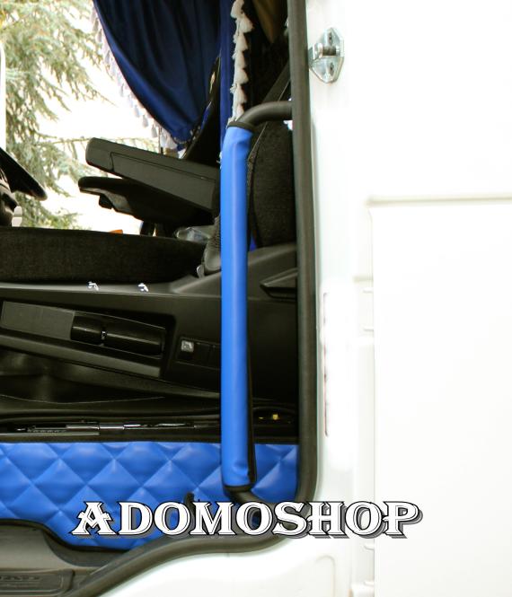 Verkleidung der Einstiegsgriffe aus Kunstleder für Scania R,G blau 