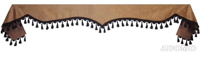 Frontscheibenborde in braun-schwarz für Man Scania Volvo Mercedes Iveco Daf Renault, Spitz  