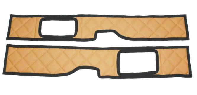 Sitzsockelverkleidung aus Kunstleder für DAF XF 106, Grammer-Sitze/Sockel , cappucino-matt, Umr. schwarz 