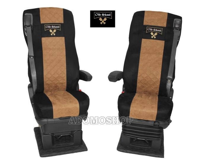 Sitzbezüge für Daf xf 106,105 Grammer-Sitze schwarz-braun, Old Skool 