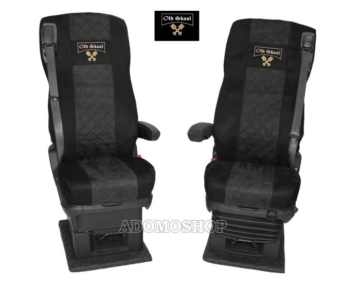 Sitzbezüge für Daf xf 106,105 Grammer-Sitze schwarz, Old Skool  