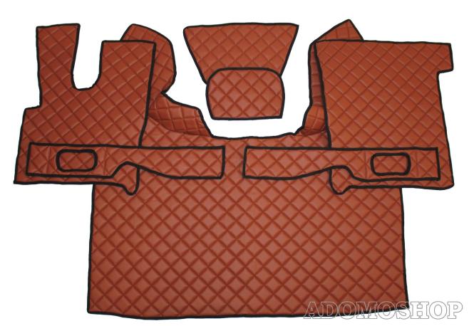 Kunstlederfußmatten mit Sitzsockel für DAF XF 106 ab 07/2017 braun 