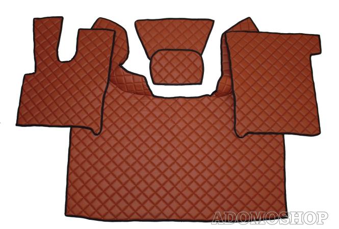 Kunstlederfußmatten  für DAF XF 106 ab 7/2017 braun-matt 