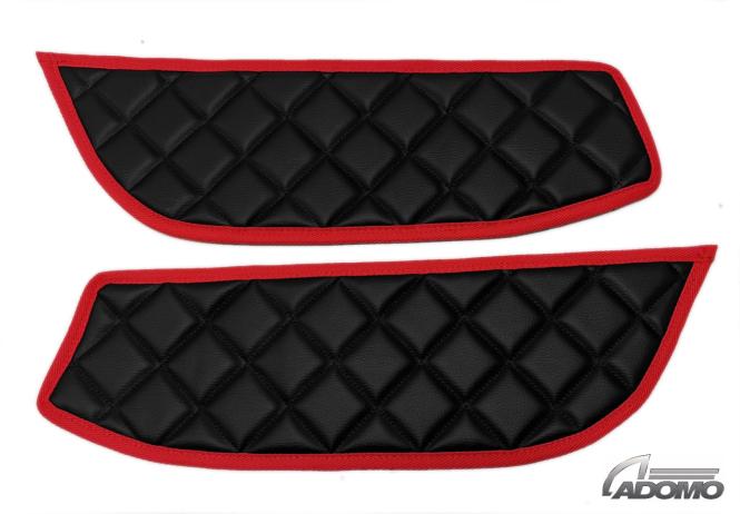 Türverkleidung für DAF XG, XG+ ab 2021, Kunstleder in schwarz, Umr. rot 
