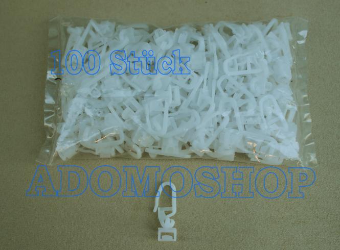 Lkw Gardinengleiter Gardinenhaken für  Actors MP5 und MP4 100 Stück 