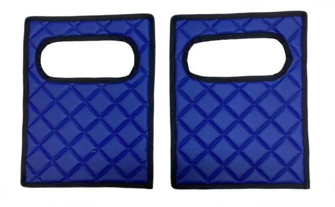 Kühlschranktürverkleidung aus Kunstleder für Actros MP5 und MP4, blau-schwarz umr. 