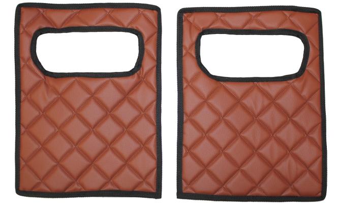 Kühlschranktürverkleidung aus Kunstleder für MP5 MP4 ACTROS L ab 2024 braun-schwarz umr.-matt 