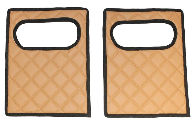 Kühlschranktürverkleidung aus Kunstleder für Actros MP5 und MP4, cappucino-schwarz umr.-matt 