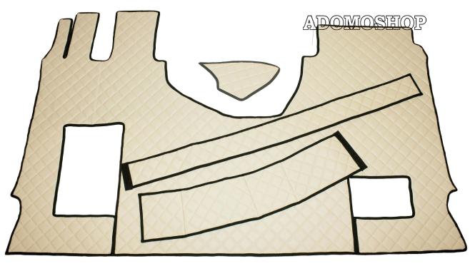 Kunstlederfußmatten Set für MP5 und MP4 beige-matt, klappbar 