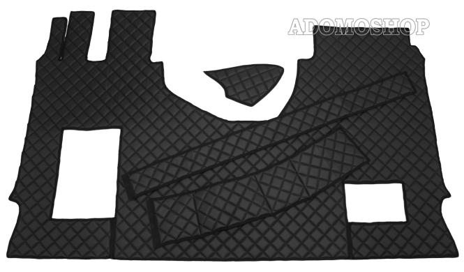 Kunstlederfußmatten Set für MP5 und MP4 schwarz klappbarer Beifahrersitz 13 CM