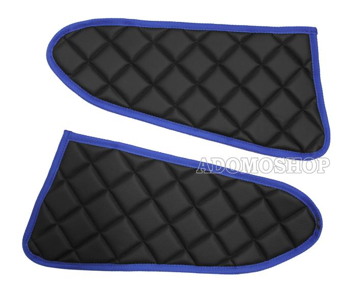 Türverkleidung für ACTROS MP5 und MP4, Kunstleder in schwarz-matt, umr. blau 