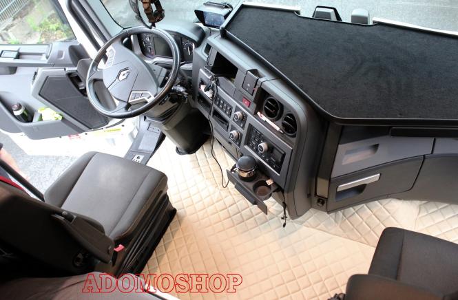 Kunstleder Fußmatten für RENAULT T mit ebenem Boden ab 2014 in beige 