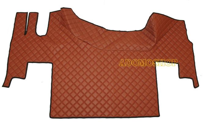 Kunstleder Fußmatten für RENAULT T mit ebenem Boden ab 2014 in braun 