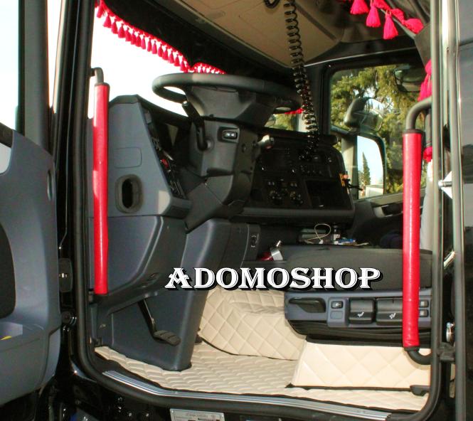 Verkleidung der Einstiegsgriffe aus Kunstleder für Scania R,G rot 