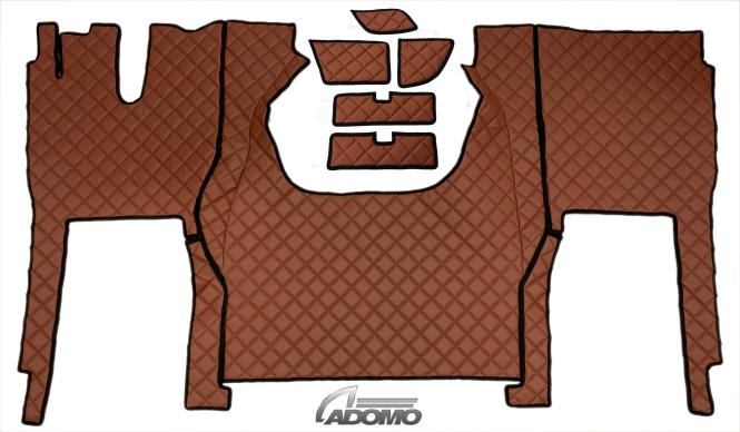 Kunstlederfußmatten für Iveco S-Way ab 2025 braun - matt 