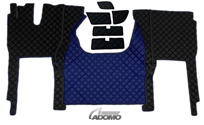 Kunstlederfußmatten für Iveco S-Way ab 2025 schwarz - blau, matt 