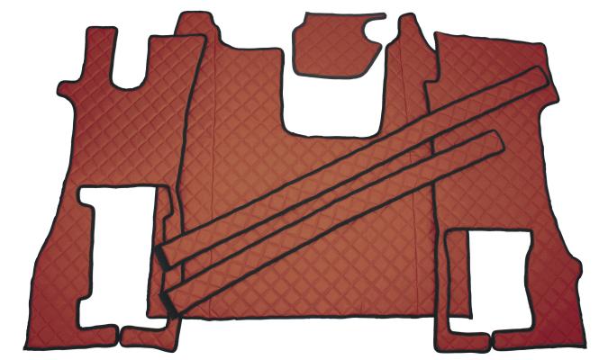 Kunstleder Fußmatten für SCANIA R ab 2017 Die neue R-Baureihe, klappbarer Beifahrersitz in Braun 