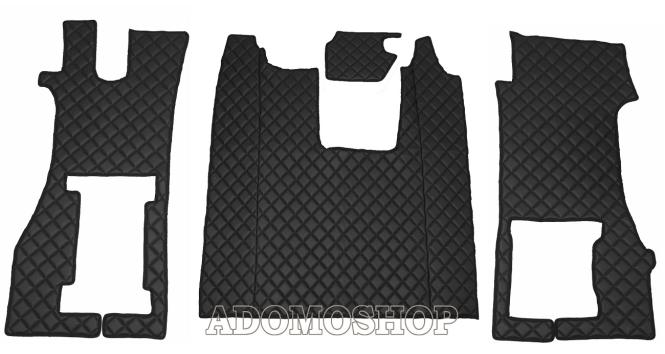 Kunstleder Fußmatten für SCANIA R ab 2017 Die neue R-Baureihe,schwarz-matt, klappbarer Beifahrersitz 