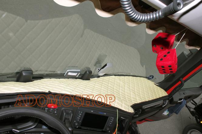 Armaturenabdeckung aus Kunstleder für Scania S und New Generation ab 2017  beige-matt 