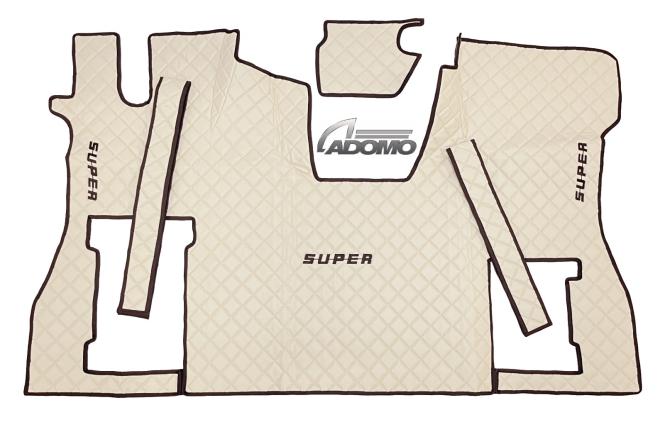 Kunstleder Fußmatten für SCANIA S ab 2017, klappbar in beige-matt, SUPER 