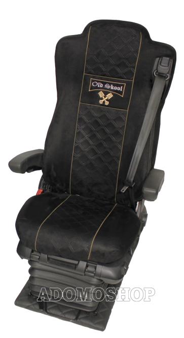 Sitzbezug NUR Fahrerseite für Actros L ab 2022 MP5 und MP4 schwarz 