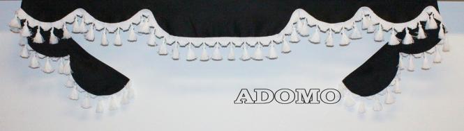 Frontscheibenborde in schwarz-weiss für Man Scania Volvo Mercedes Iveco Daf Renault 