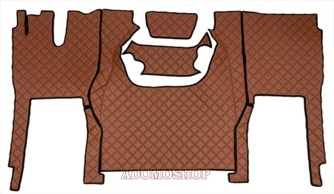 Kunstlederfußmatten für Iveco S-Way ab 2020 braun-matt 