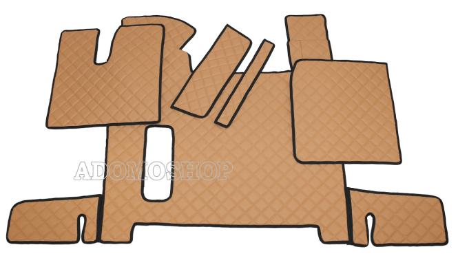 Kunstlederfußmatten für Man TGX ab 2018 cappuccino 