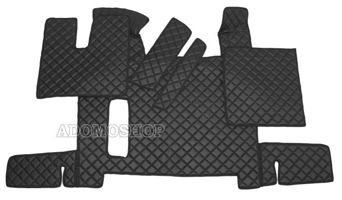 Kunstlederfußmatten für Man TGX ab 2018 schwarz-matt 