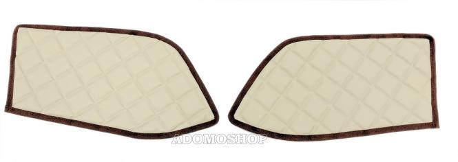 Türverkleidung für MAN TGX , TGS ab 2020, Kunstleder in beige-matt, umr.braun 