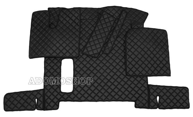 Kunstlederfußmatten für Man TGX ab 2018, mit 1-er Schublade, schwarz 