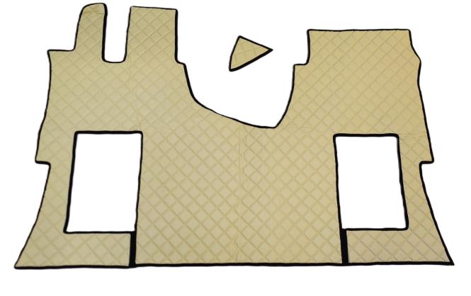 Lkw Kunstlederfußmatten für MP5 MP4, beige, schmales Haus, flacher Boden, Beifahrer luftgefedert 