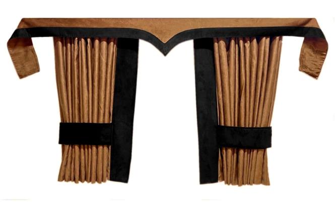 LKW Gardinen für SCANIA R NEW GENERATION ab 2017 braun - schwarz 