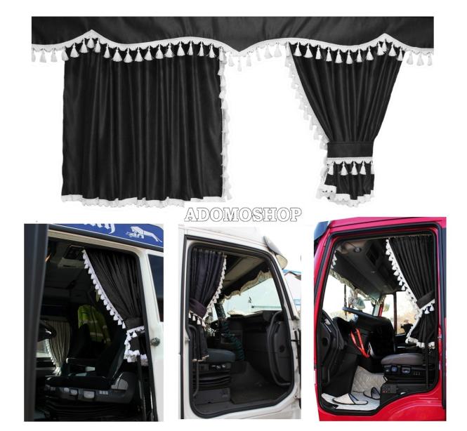 Gardinen Actros Mp2/3, schwarz-weiss 